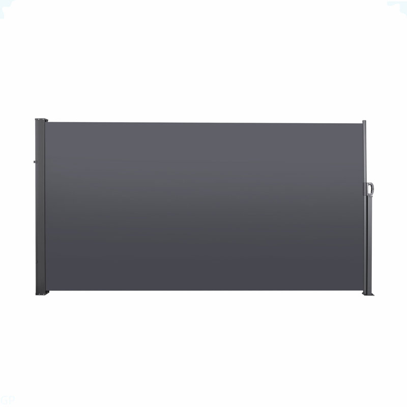 Retractable Side Screen Awning, UV Resistant, Waterproof, Patio Privacy Screen For Garden, Balcony, Courtyard(Dark Grey), 118.1" X 70.9"