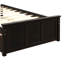 Lit plateforme avec lit gigogne simple, cadre simple, espresso