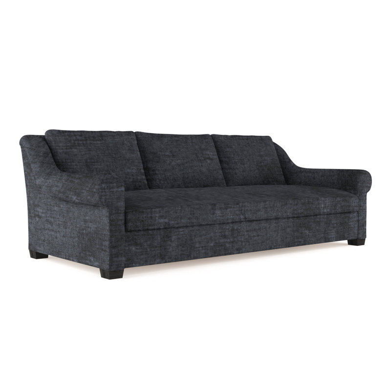 Canapé Thompson, H 32 po x l 108 po x P 41 po, Velours moelleux albâtre, Ébène