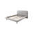 Grey Boucle Queen Size Platform Bed