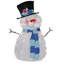 Décoration de Noël extérieure en forme de bonhomme de neige 32 po blanc et bleu 32 po