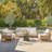 Darren 80.5"W Coastal Solid Wood 3-Seat Patio Sofa with Adjustable Backrest