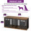 Archie & Oscar™ 71'' Double Dog Crate Furniture With Sliding Doors & Bowl-872937091