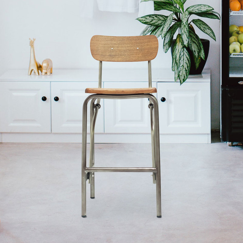Counter Stool with Metal Frame