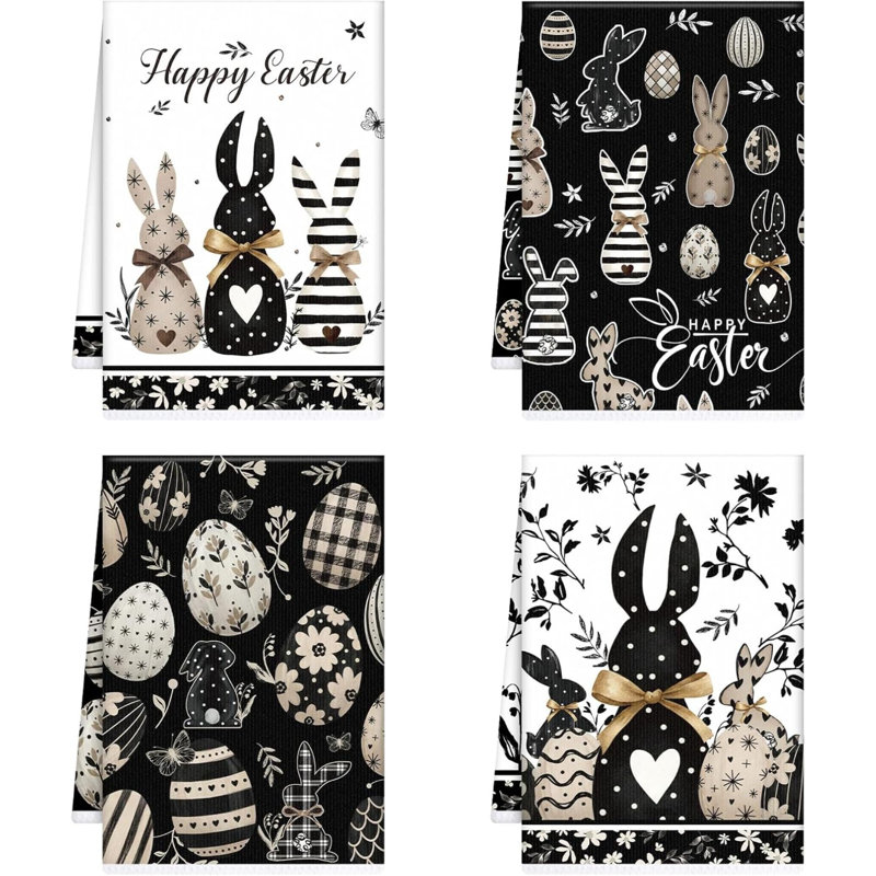 Ensemble de 4 essuie-tout Happy Egg