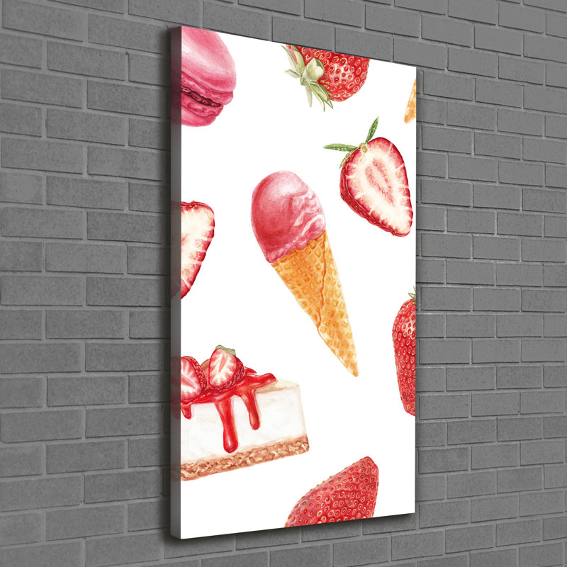 Strawberry Flavor - Wrapped Canvas Print