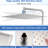 12 Inch Shower Head With Air-In Technology, Enhances Water Flow Brushed Nickel 12" Head, Modern And Stylish Bathroom Fixture