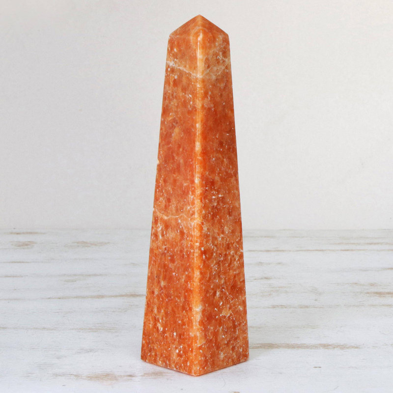 Sculpture Makenna Obelisk of Protection, Orange