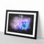 Lilac & Blue Chrysanthemum Paint Splash - Picture Frame Graphic Art-56865294-56865297