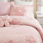 Couette réversible en chenille rose à motifs floraux pour lit double/queen - Chenille, rembourrage, lavable à la machine, revers à pois.