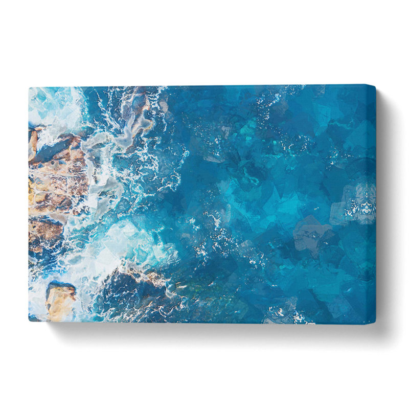 Aerial View Of A Blue Ocean In Australia - Wrapped Canvas Print, 50.8 cm H x 35.6 cm W