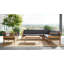 Ensemble de conversation modulaire en bois d'acacia 5 places avec fauteuil club Oundle