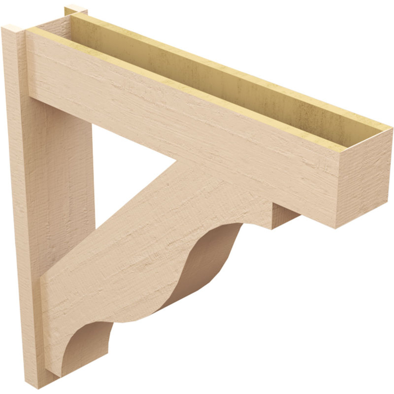 Bois de cèdre brut Funston Block TimberThane Perspector, brun clair apprêté, H 36 po x l 8 po x P 36 po