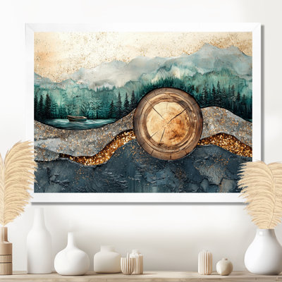Émeraude et rivière de cristal dans la forêt I - forêt, art mural grand