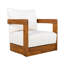 Fauteuil club d'extérieur en bois d'acacia