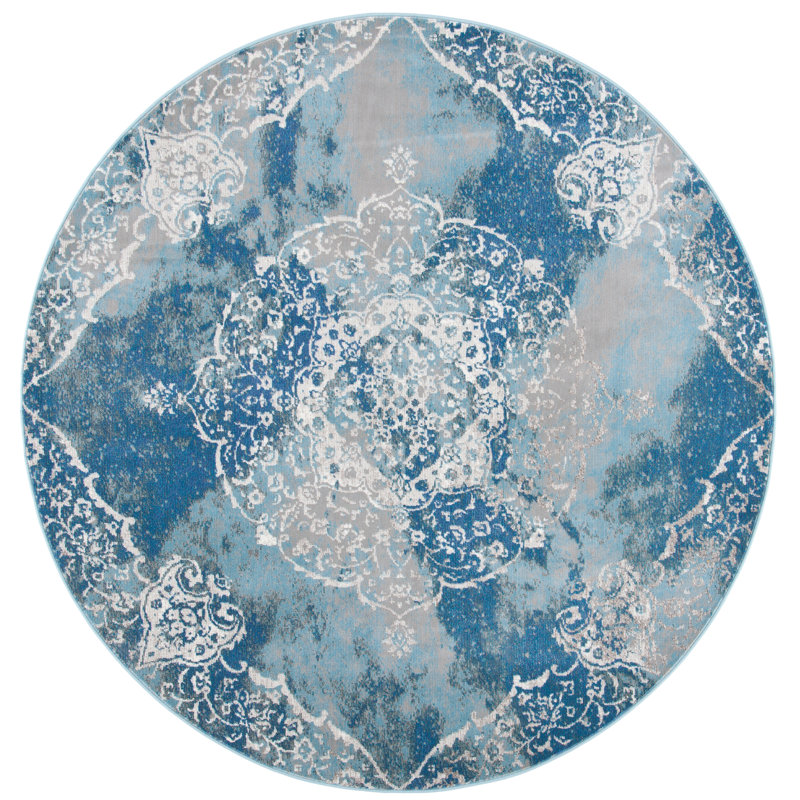 Austine Performance Oriental Rug, Round 6'5"