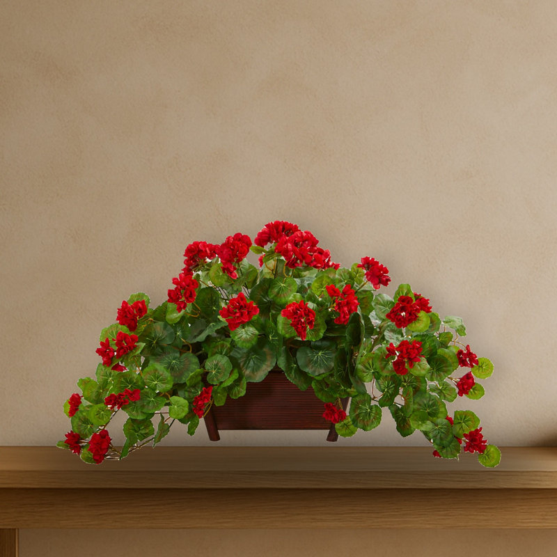 Geranium Artificial Plant in Decorative Planter