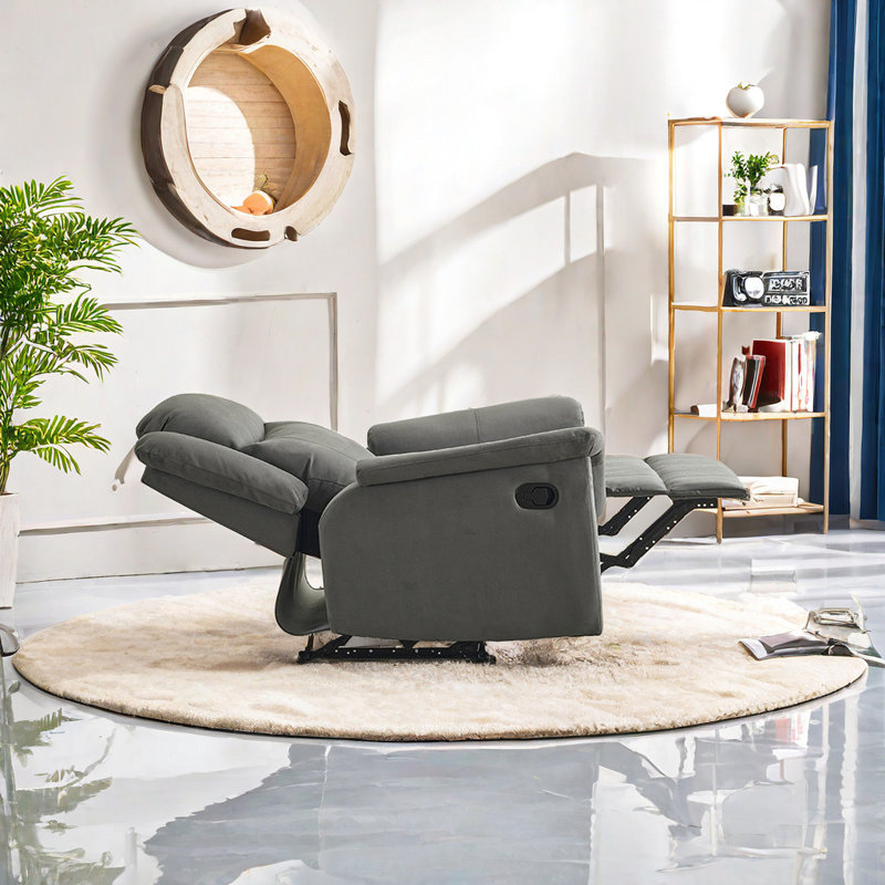 Fauteuil inclinable rembourré Sushen, Gris