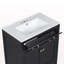 30" Bathroom Vanity With Ceramic Sink, Modern Black Single Bathroom Cabinet With 2 Doors And A Shelf, Soft Close Doors-84655955