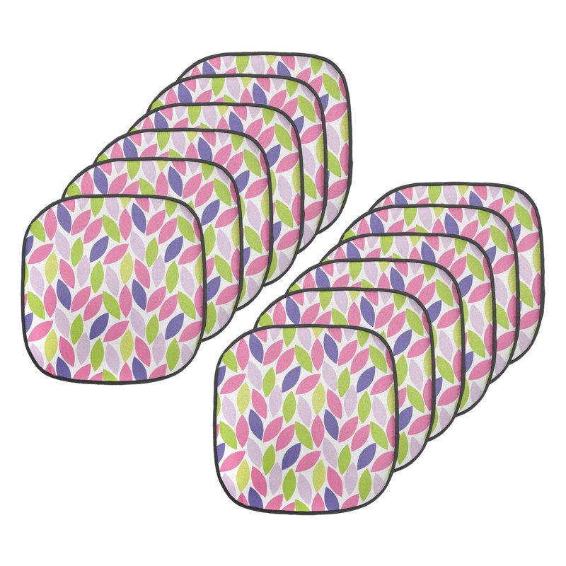 Coussin de siège papillon, Vert / rose / mauve abstrait
