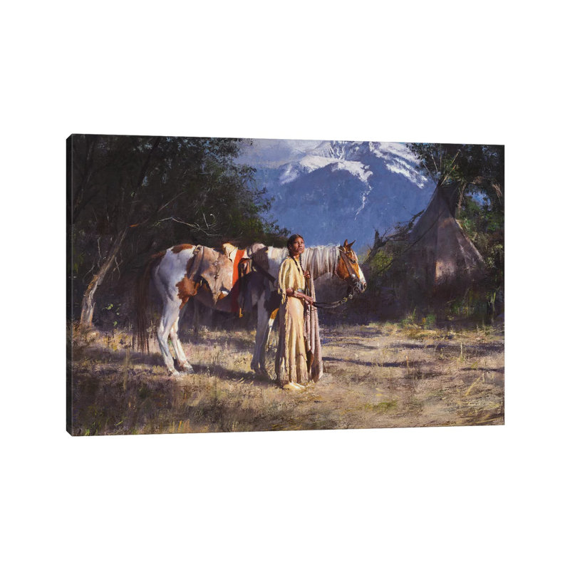 « Compagnons » par David Edward Kucera, reproduction d’art, H 8 po x l 12 po x P 0,75 po, Toile tendue, Pas de tapis