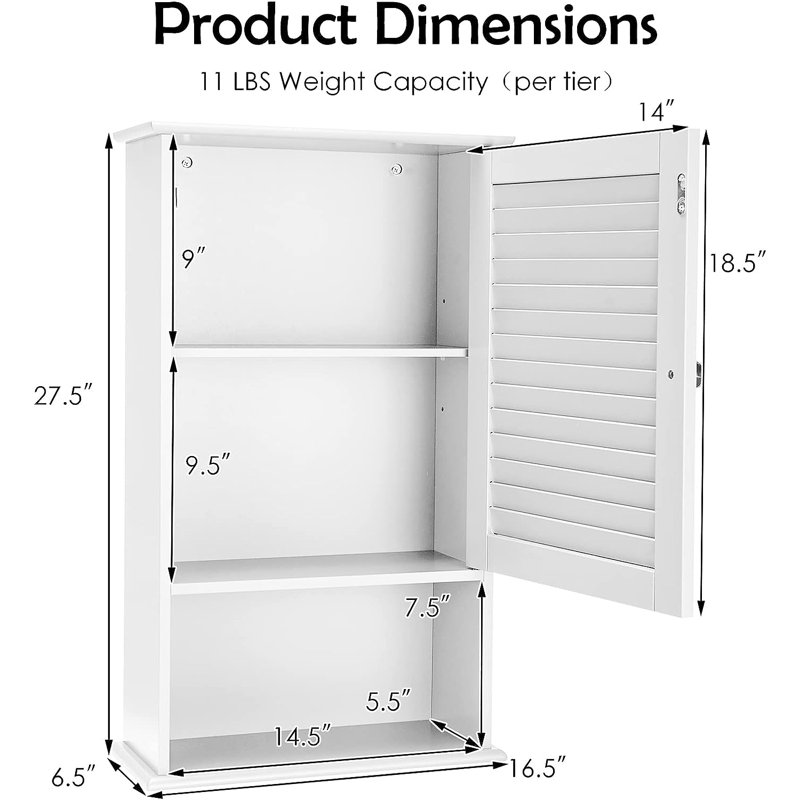 Armoire de salle de bain Moriyama, Blanc