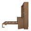 Grand lit escamotable avec tablettes ouvertes et armoires de rangement, lit escamotable pliable en bois, armoire murale polyvalente