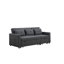Modern Sofa Zoey 79.75" Linen Convertible Sleeper Sofa With Side Pocket