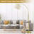 71" Arched Floor Lamp For Living Room Lighting, Modern Arched Lamp With Foot Switch