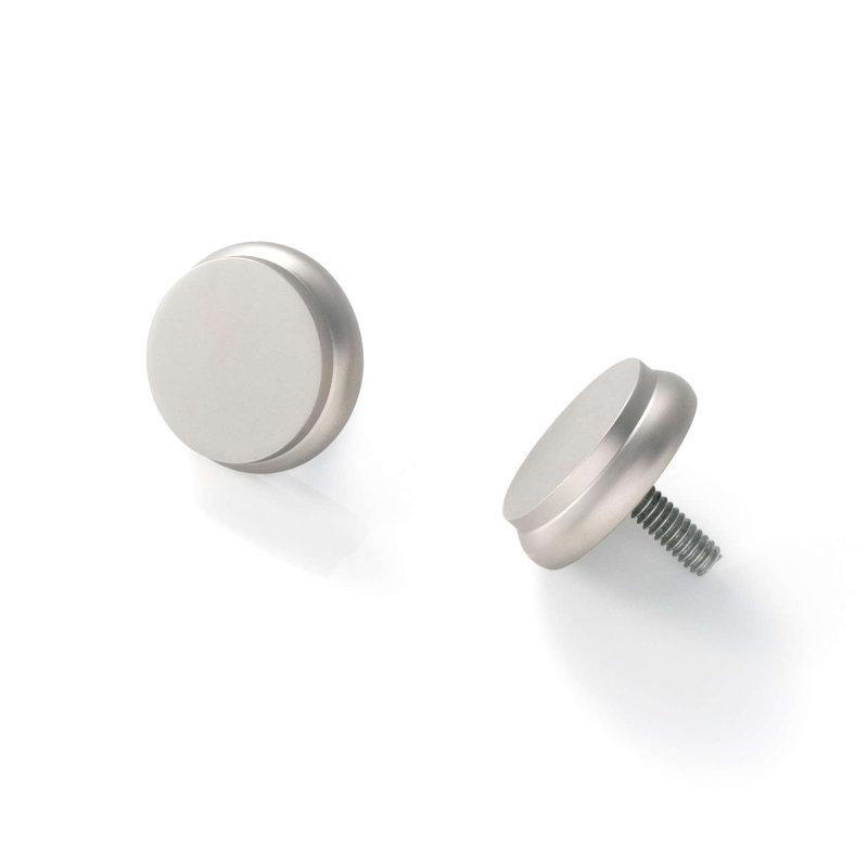 End Cap Finials, Satin Nickel