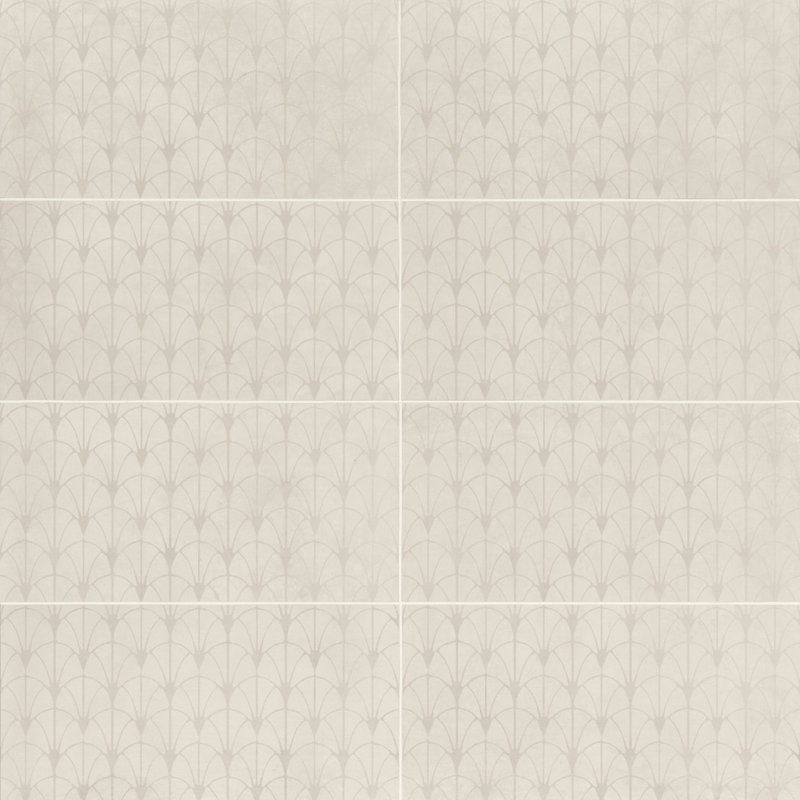 Wave 24 in. x 12 in. Honed Porcelain Tile, Ice