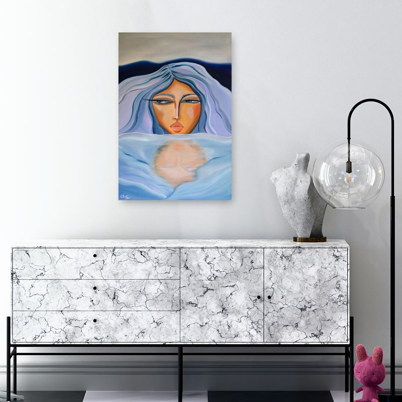 Reproduction d'art mural éthéré abstrait, 36" H x 24" W