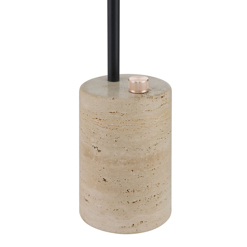 Lampe de table à DEL tâche portative au fini charbon
