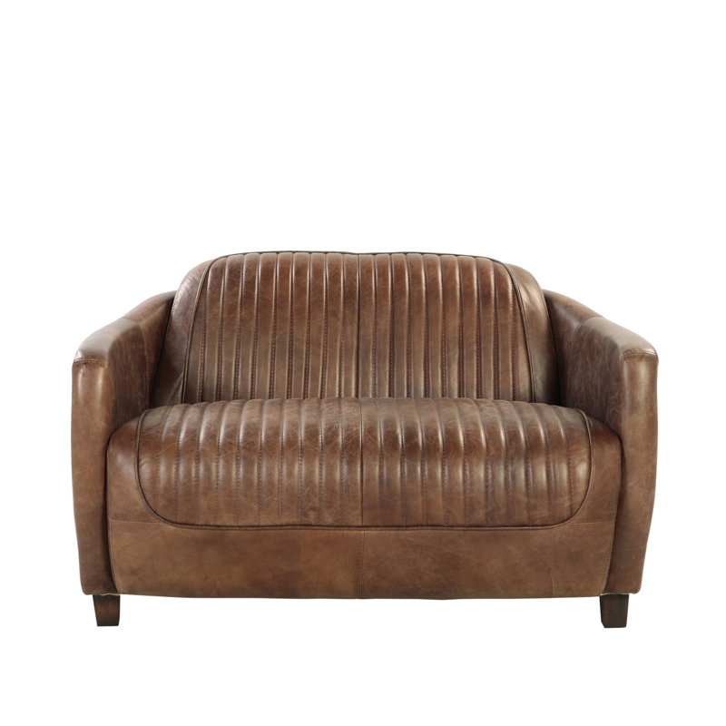Causeuse en cuir Brancaster Retro