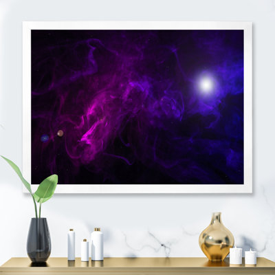 Tempête mystique mauve et noire - décoration murale moderne en toile