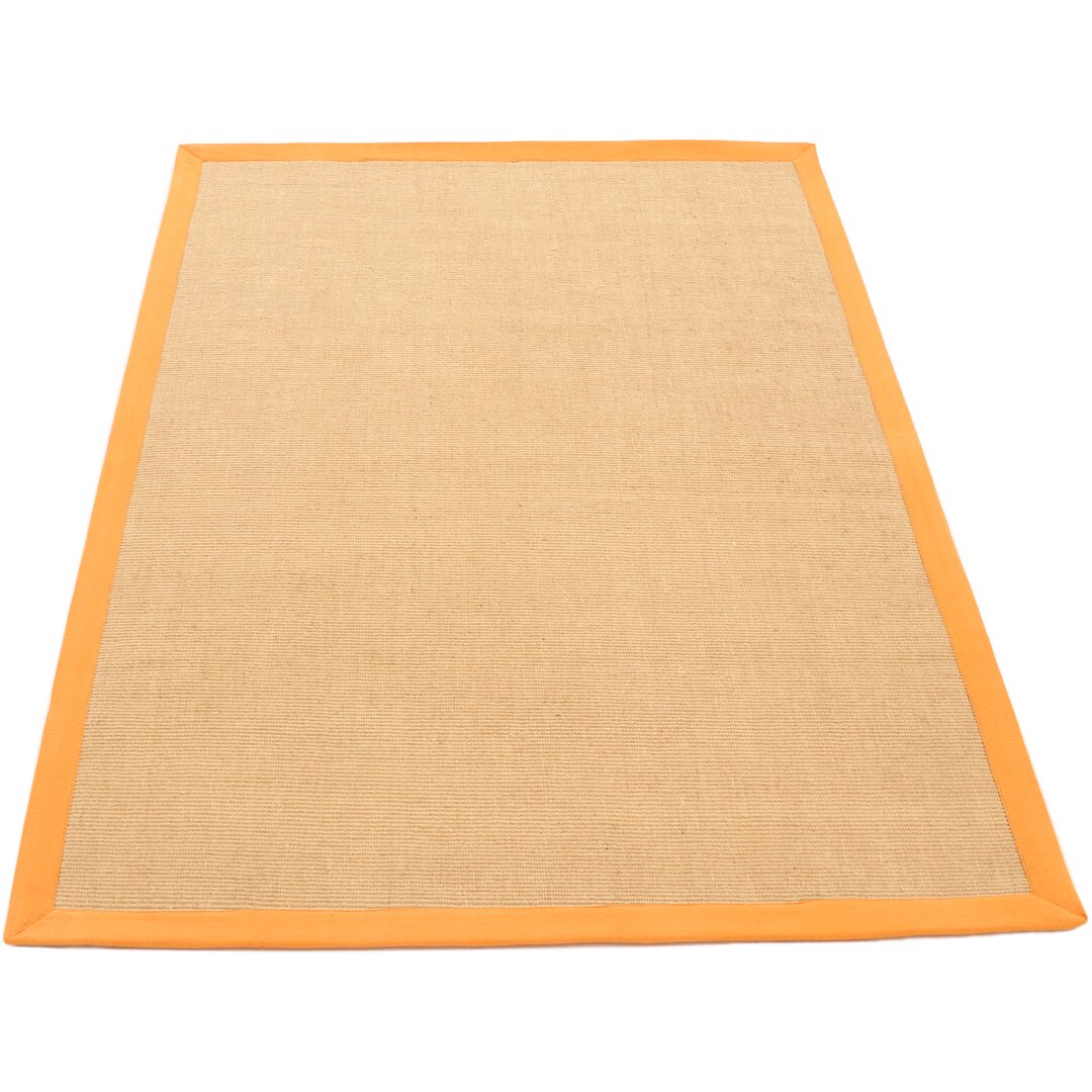 Handgefertigter Teppich Sisal in Orange