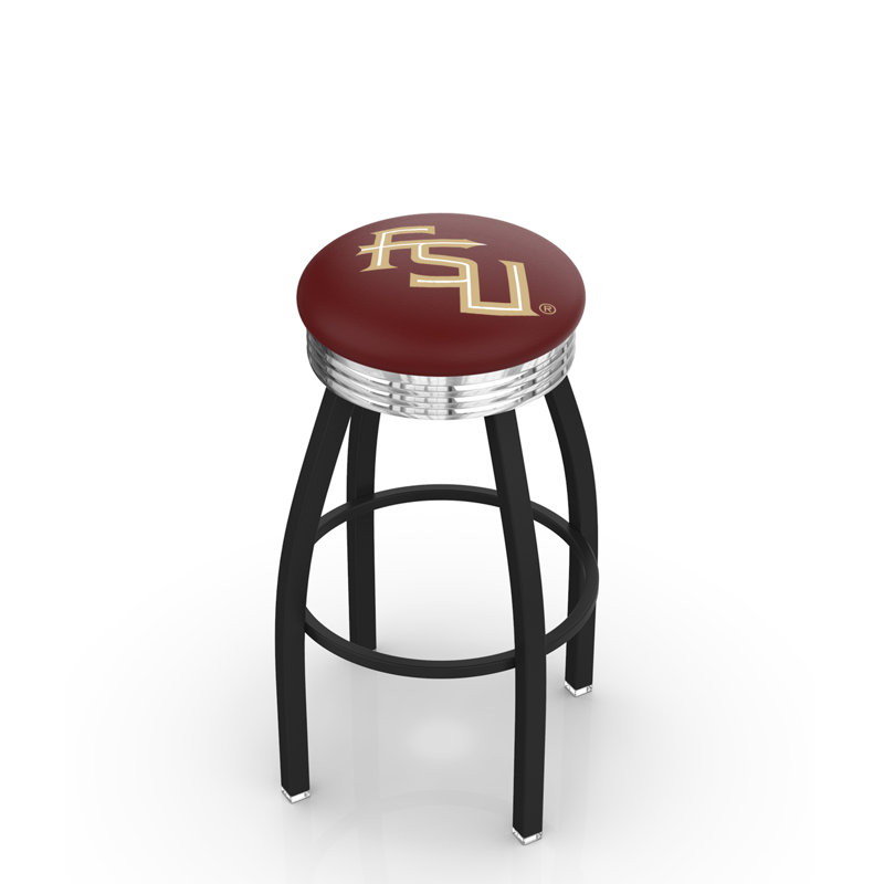 Tabouret de bar Logo Series, Tabouret de bar d'une hauteur de siège de 30 po, Chrome soudé solide, Etat de Floride "Script"