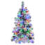 Arbre de Noël enneigé 4 pi avec pommes de pin, 170 branches, 120 lumières DEL et 11 modes de clignotant pour un décor festif