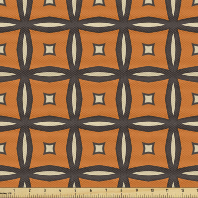 Lamine Retro Square Like Elements Fabric