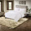 Ensemble de literie réversible blanc matelassé, polyester doux, style moderne pour la maison