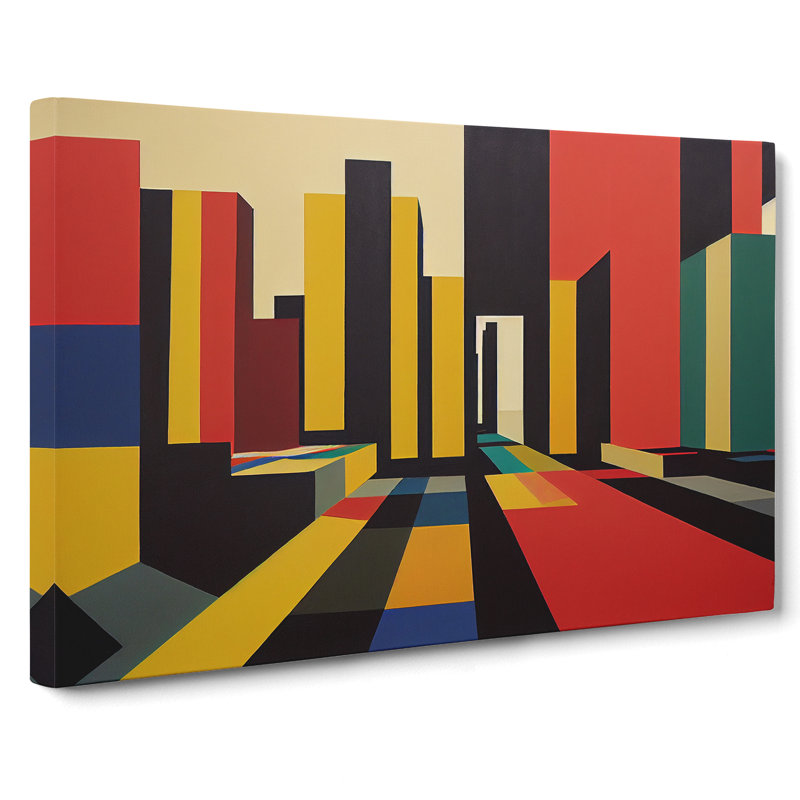 Ingenious Abstract Skyscrapers - Wrapped Canvas Print, 35cm H x 50cm W x 3cm D