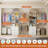 6FT-15FT Closet System with 6 Wooden Drawers, Custom Closet Organizer System with 8 Expandable Rods & Adjustable Shelves