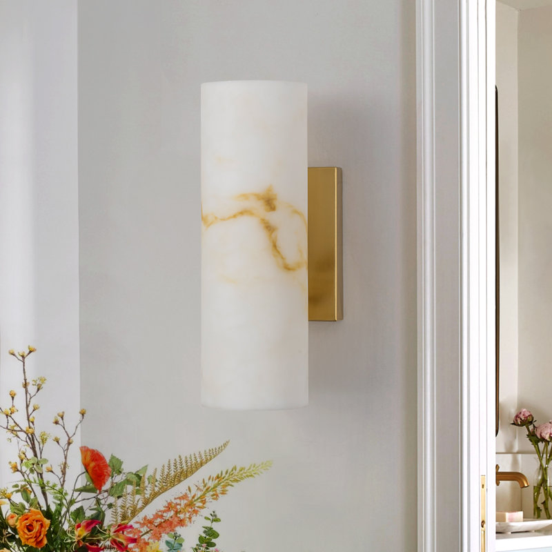 Alabaster Glass Wall Sconce