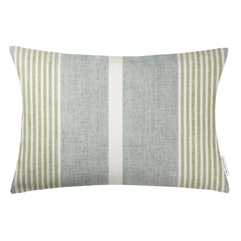 Striped Grey Rectangular Throw Cushion Cover