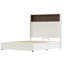 Structure de lit double capitonnée en velours avec USB et veilleuse, tête de lit et tablette à oreilles de 52 po de hauteur avec rivets, beige-1348113599-1348113601