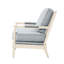 Fauteuil Graceful avec pieds en bois massif, fauteuil rembourré, structure, coussin de dossier amovible