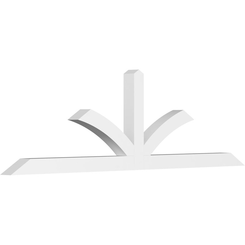 Support pour pignon en PVC de qualité architecturale Richland, H 28 po x l 96 po (pas: 7/12), P 4 po x F 4 po