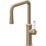 Davoli Kitchen Pull-Down Faucet with Button Sprayer - Quad Spout