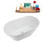 1369.1mm x 754.4mm Freestanding Soaking Acrylic Bathtub-2141581084