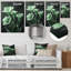 «Monocrhome Green Greey Romantic Carnations Glow», reproduction d'art mural-1653871921-1653871923